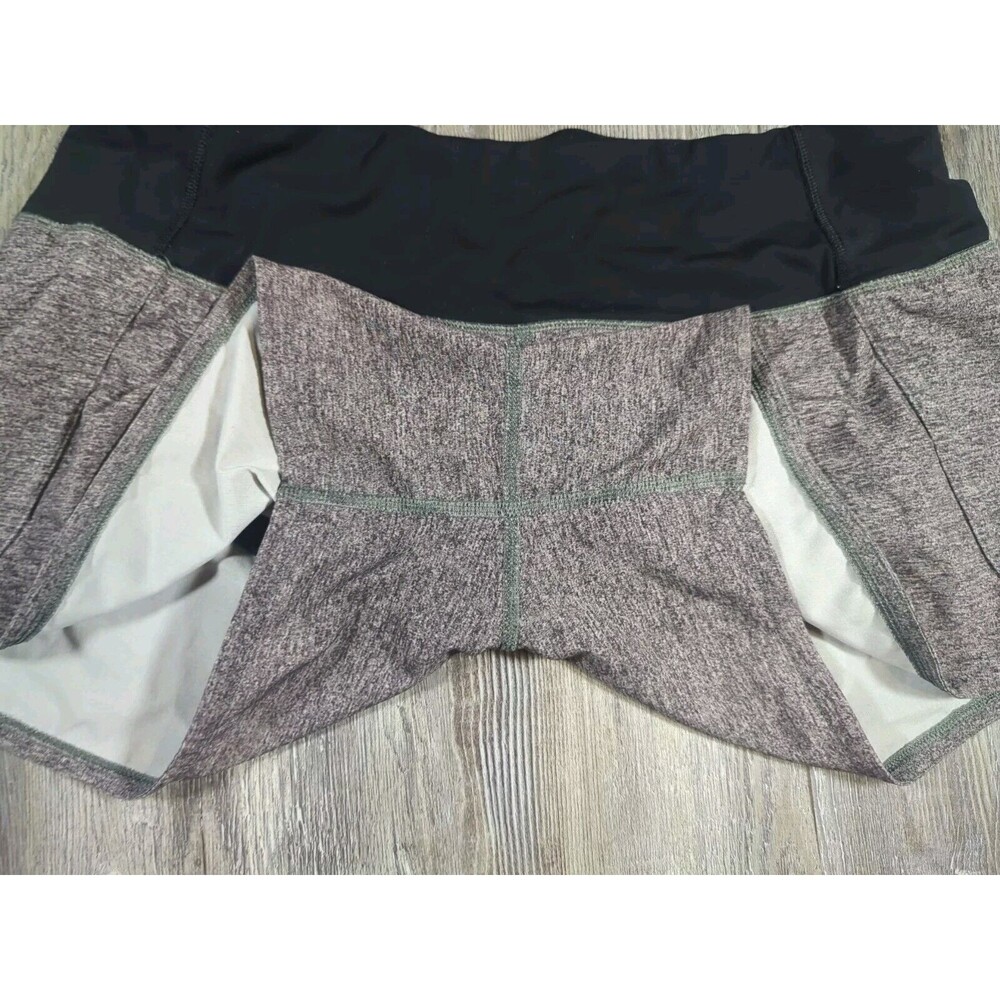 Lululemon Run Times Shorts 4" Womens Size 4 Gray Black Lined Running Athleisure - Picture 15 of 15
